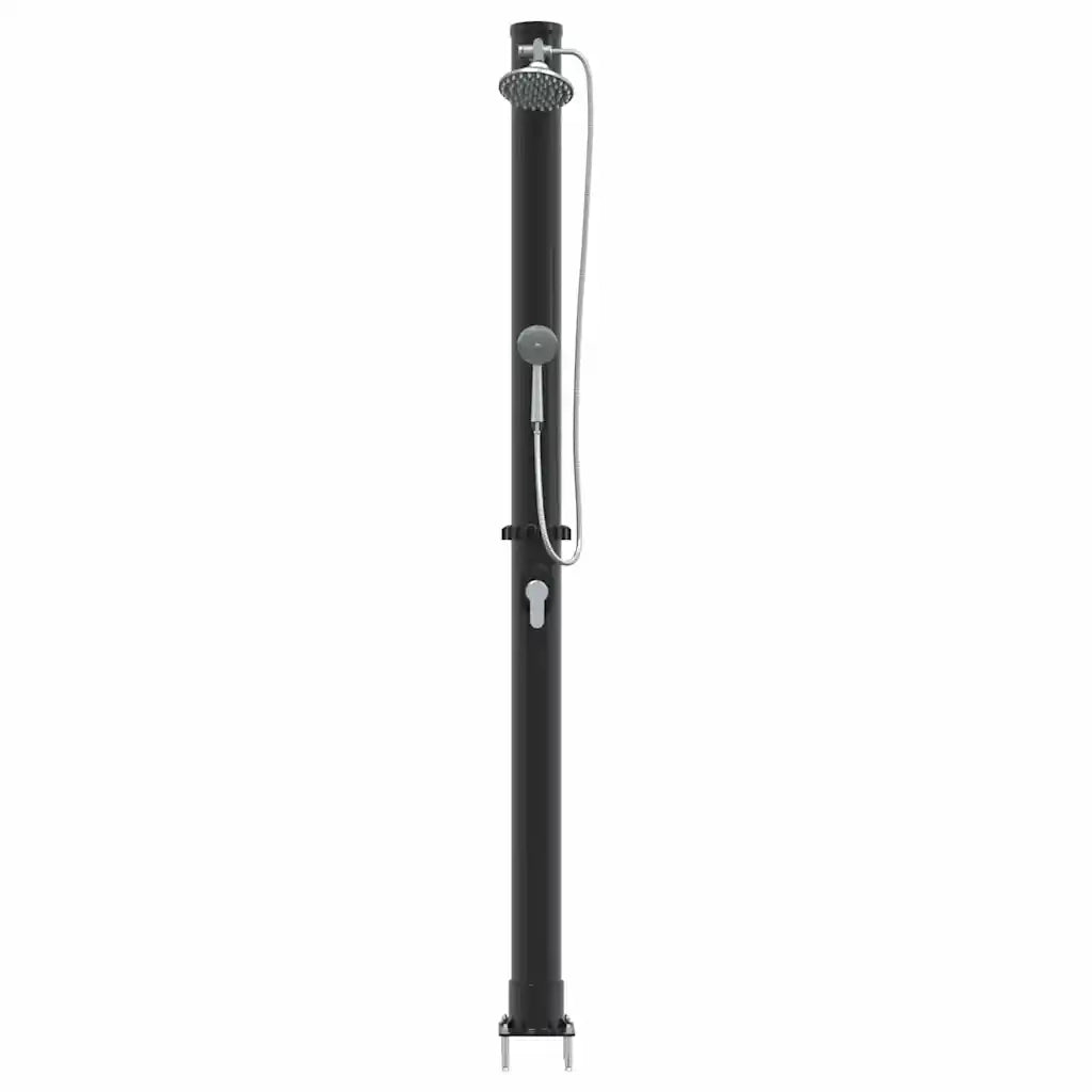 Doccia Solare da Esterno Nero 217 cm PVC e Alluminio 42003413