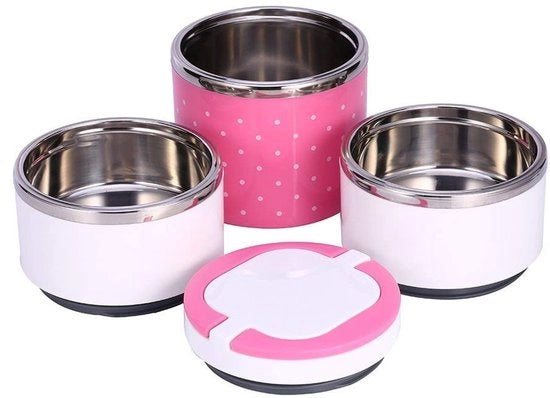 Tromba per pane con maniglia - Stagno termicamente resistente - Imballaggio riciclabile - Resistente alla lavastoviglie - Contenitore alimentare a doppia parete - Capacità 1230 ml - Scatola per picnic