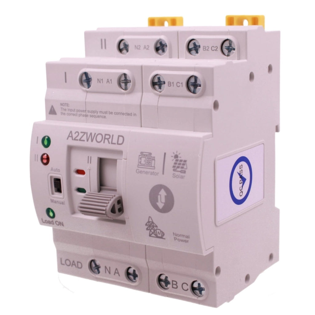 ATS Commutatore di Trasferimento Automatico Doppio Alimentazione 63A AC 230V Per Fotovoltaico, Disponibili 2P 4P (4P)