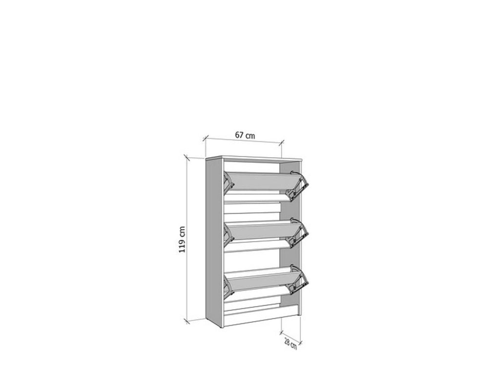 Mobile Portascarpe Marradi, Scarpiera 6 Ripiani, 67x28x119h cm Marrone Rovere Nodi