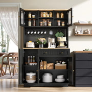 Mobile Armadio con Ante Ripiani Regolabili ¨C Minimal ¨C Nero Multiuso 103.5x40x180 cm
