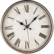 Orologio da muro, silenzioso, vintage, 30 cm, cifre romane, quarzo, grande, funziona a batterie, facile da leggere, adatto per casa, cucina, camera da letto, ufficio e scuola.