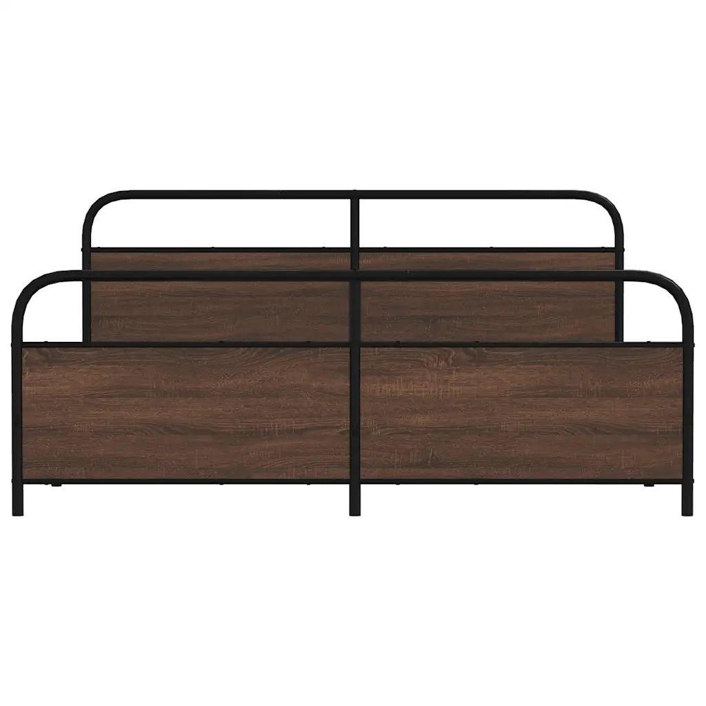 Giroletto senza Materaso in Metallo Rovere Marrone 193x203 cm 3318667