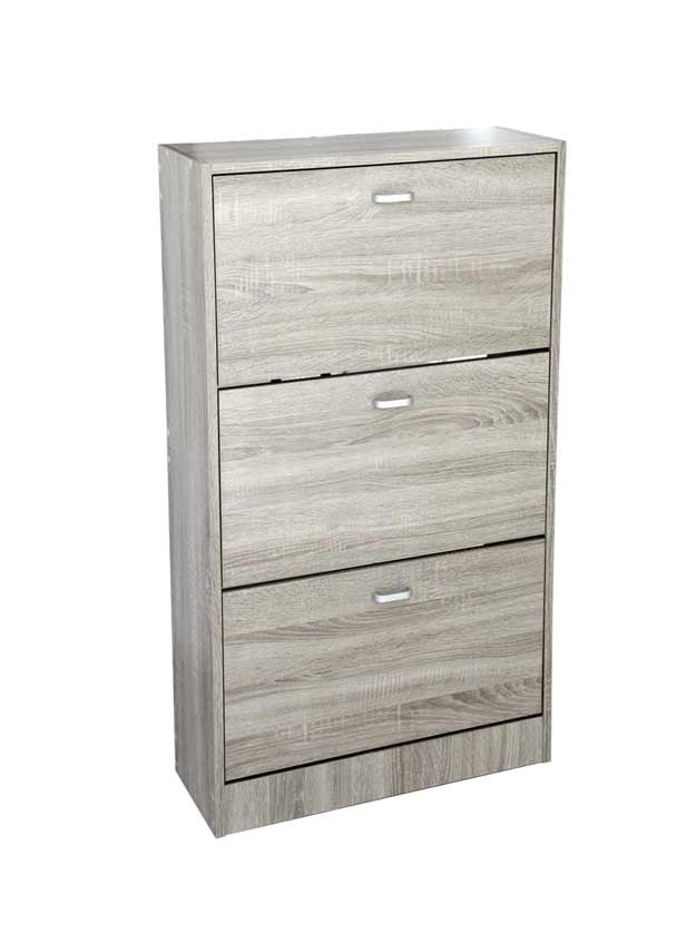 ERMES SCARPIERA 3 ANTE A RIBALTA IN LEGNO 63 X 24 X 115 CM COLORE OLMO