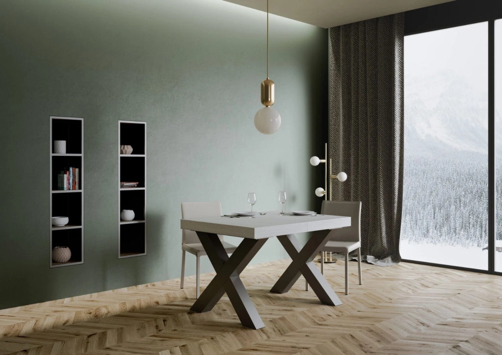 Tavolo Allungabile 130-390x90x77 cm Traffic Bianco Frassino