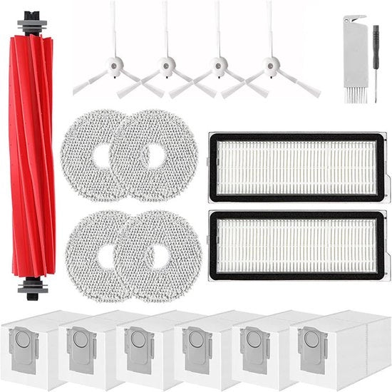 Accessori per robot aspirapolvere compatibili con Roborock P10pro/Qrevo pro/Qrevomaxv/QrevoPlus - Set di sostituzione con 19 pezzi (testa di spazzola, filtro, lama laterale)