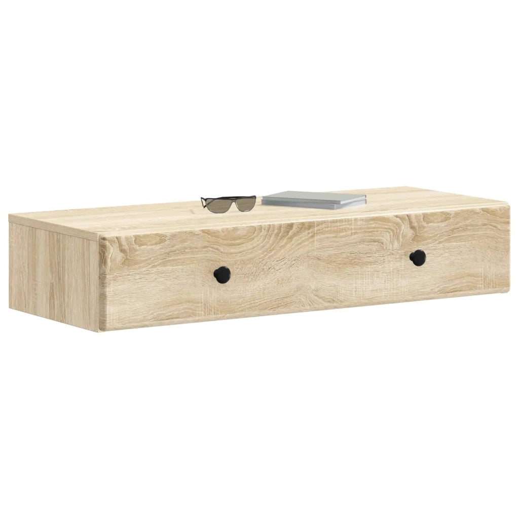 Tavolino da Parete Laterale Rovere Sonoma 87,5 x 34,5 x 17 cm 899177