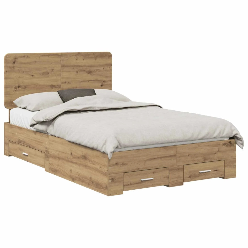 Struttura del letto Rovere artigianale 120 x 190 cm