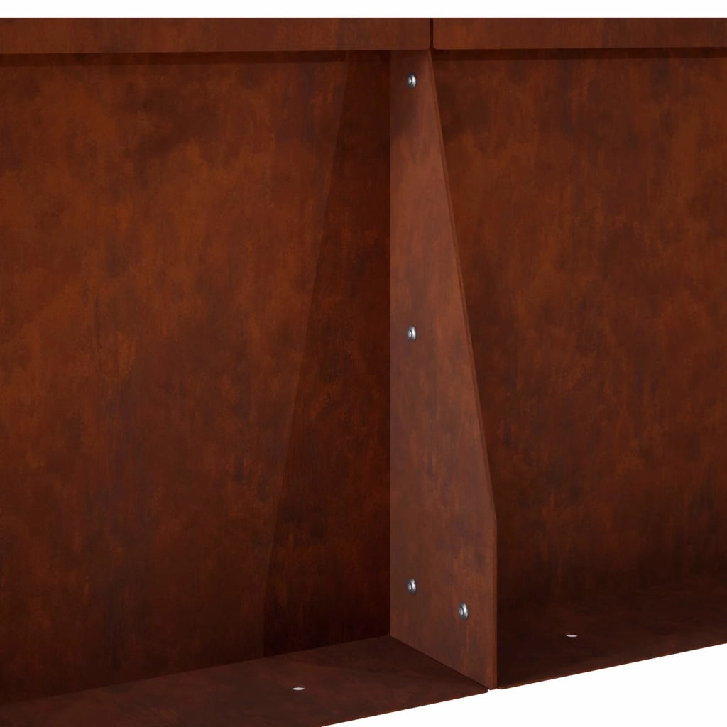 Muro di contenimento 2 pz 50 x 50 x 50 cm Acciaio Corten 8015240