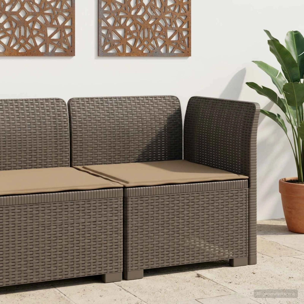 Divano da Giardino a 1 Posto con Cuscino Aspetto Rattan PP 8011830