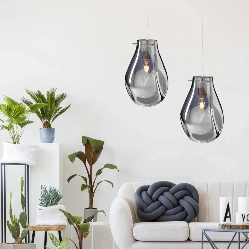 Lampada Di Soffitto Pensile Di Vetro APP327-1CP Silver