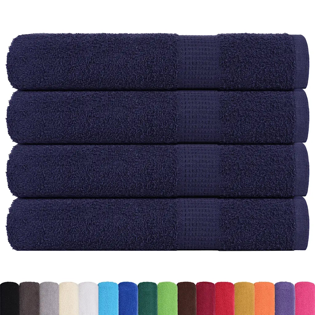 Asciugamani per sauna FROGN 4 pezzi blu navy 80x200 cm 360 g/m² 136792