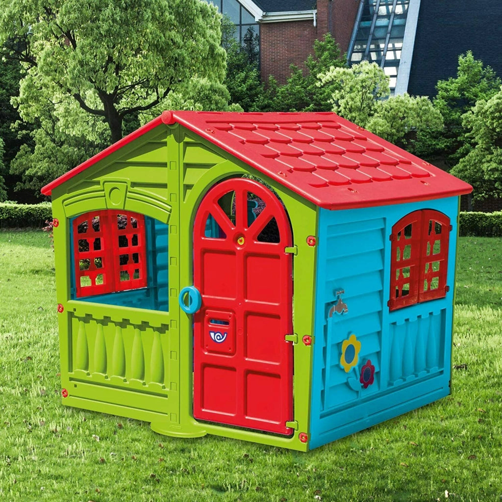 EIC Casetta per Bambini da Giardino in Resina Plastica Gioco Bimbi Esterno Interno
