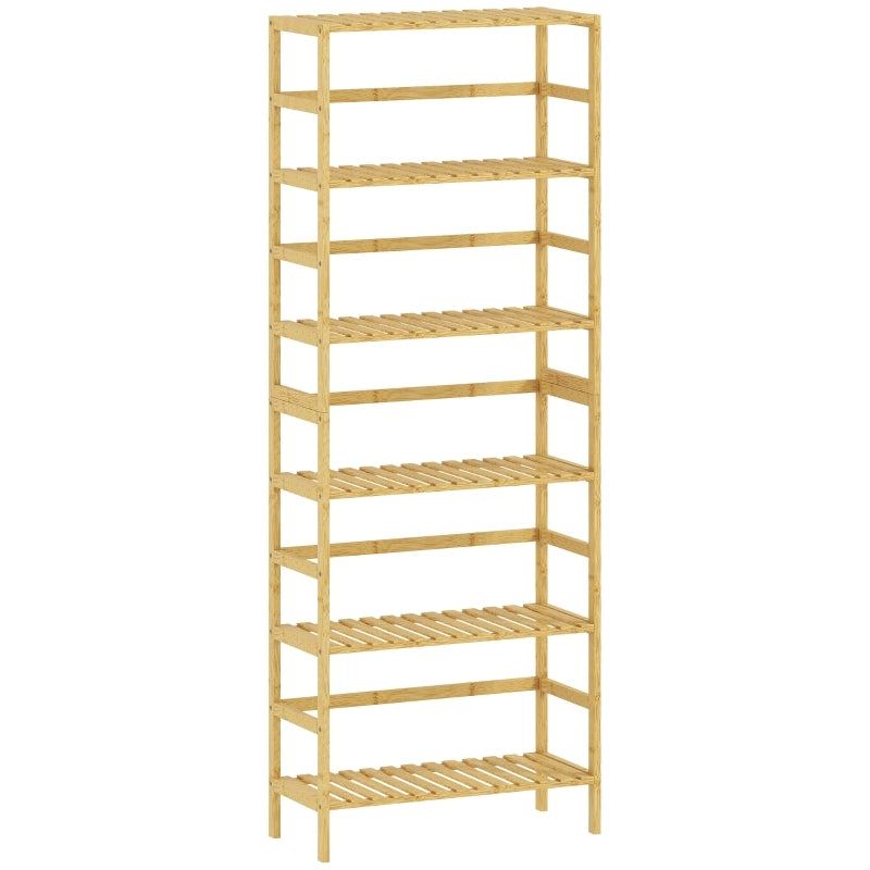 LIBRERIA a 6 livelli 60x26x161 cm Bambù Naturale
