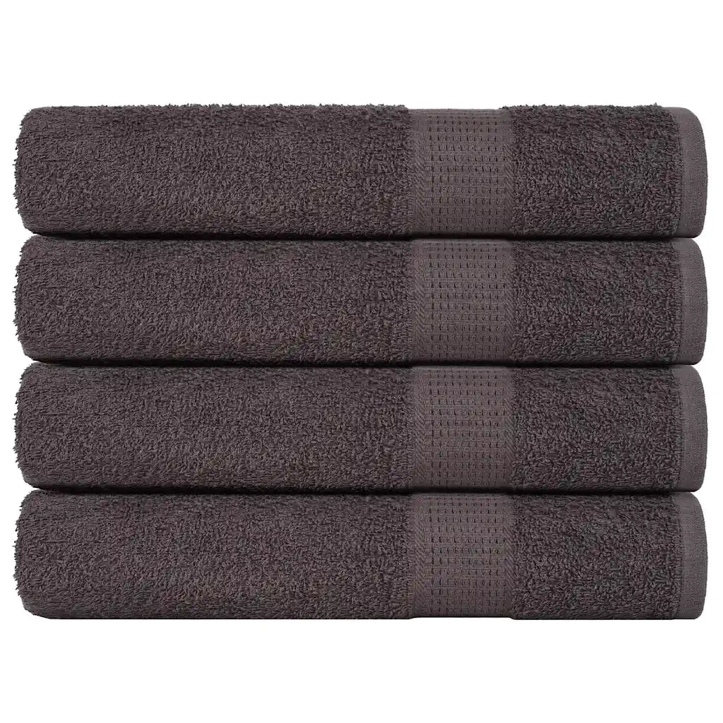 Asciugamani 4 pz Antracite 100x200 cm 360 g/mÂ² 100% Cotone