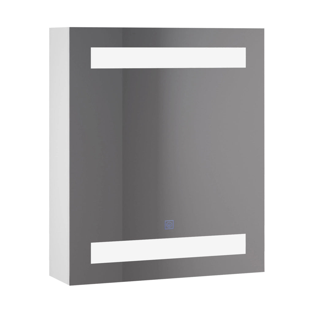 Pensile da Bagno 1 Anta Specchio con LED 60x50x15 cm  MorningLight Bianco