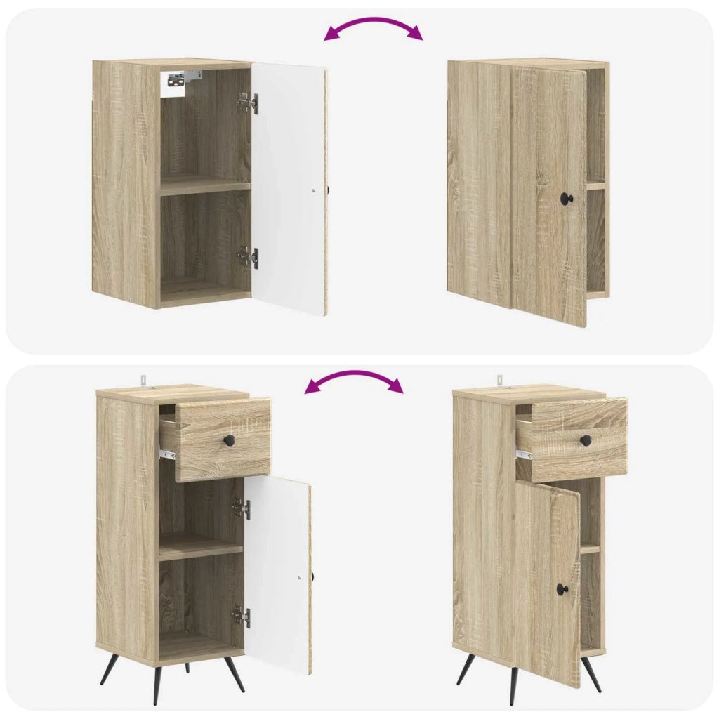 Set di armadietti da bagno in 3 pezzi BREDA Rovere Sonoma 3417803
