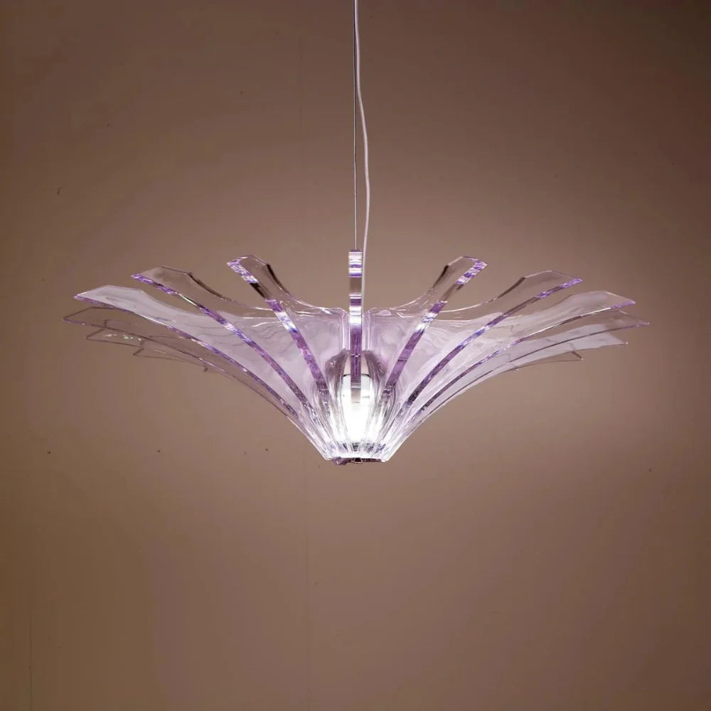 Lampada a sospensione in metallo Lotus violetto | Duzzle