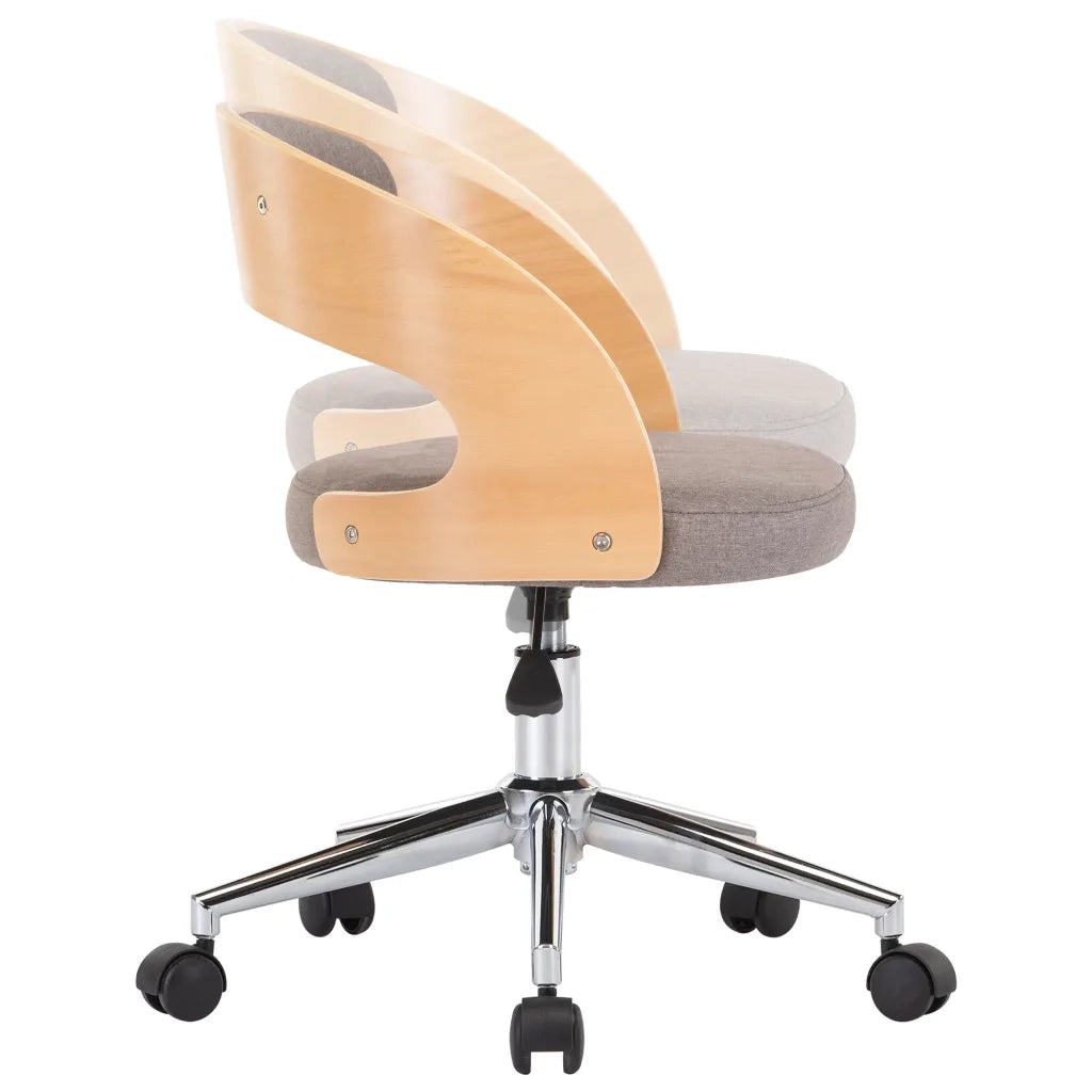 Sedie da Pranzo Girevoli 6 pz Grigio Talpa in Legno e Tessuto 3054925