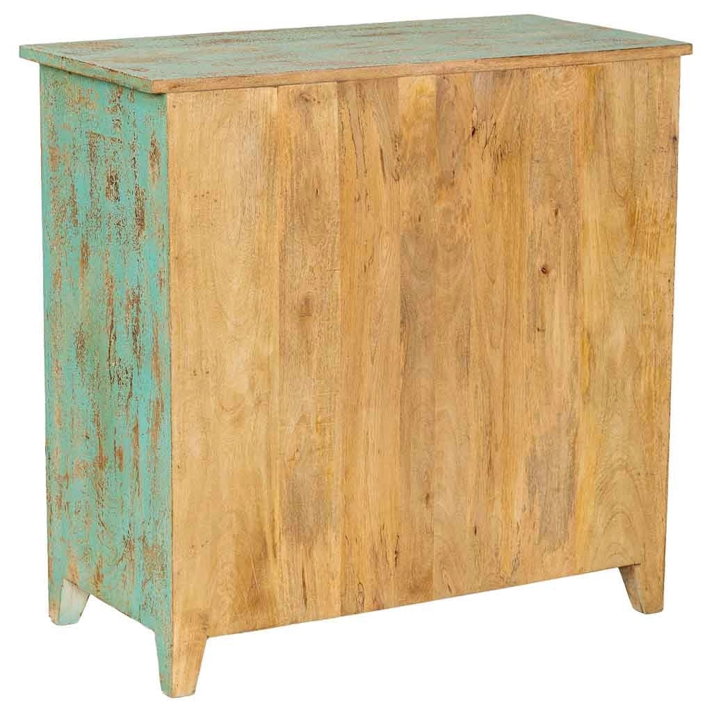 Cassettiera in legno verde, 81 x 40 x altezza 80 cm