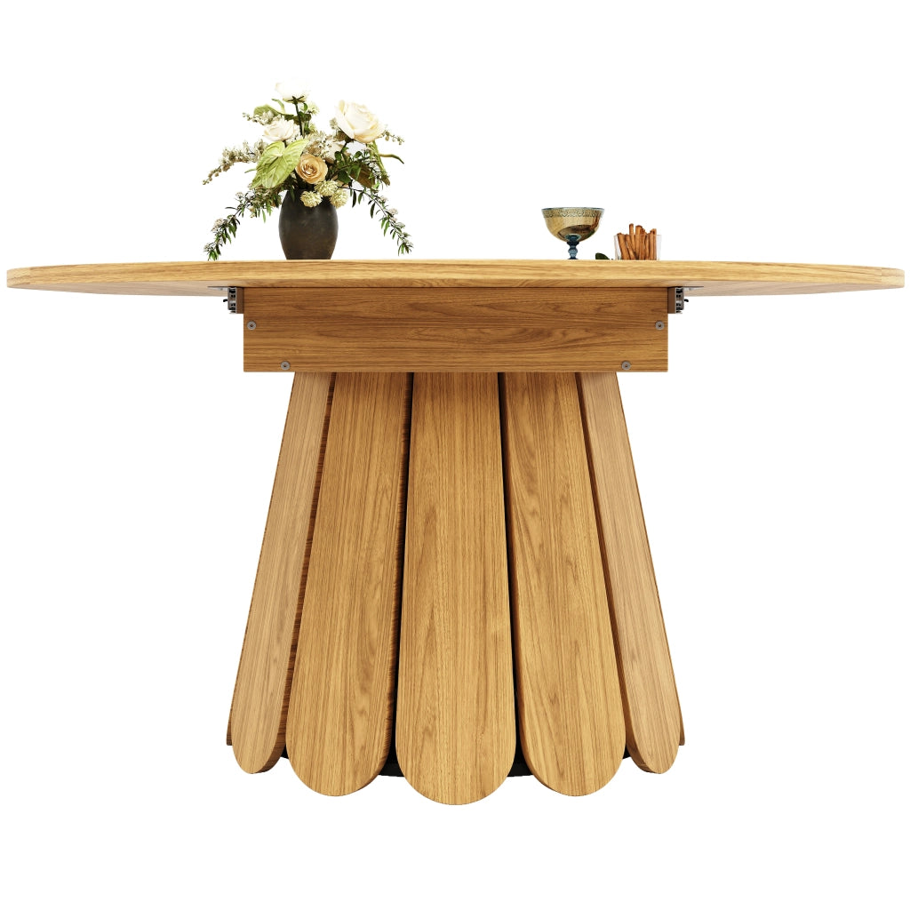 Tavolo da Pranzo Rotondo Allungabile ¨C MINIMAL ¨C Legno, 118-158 cm, 6 Persone