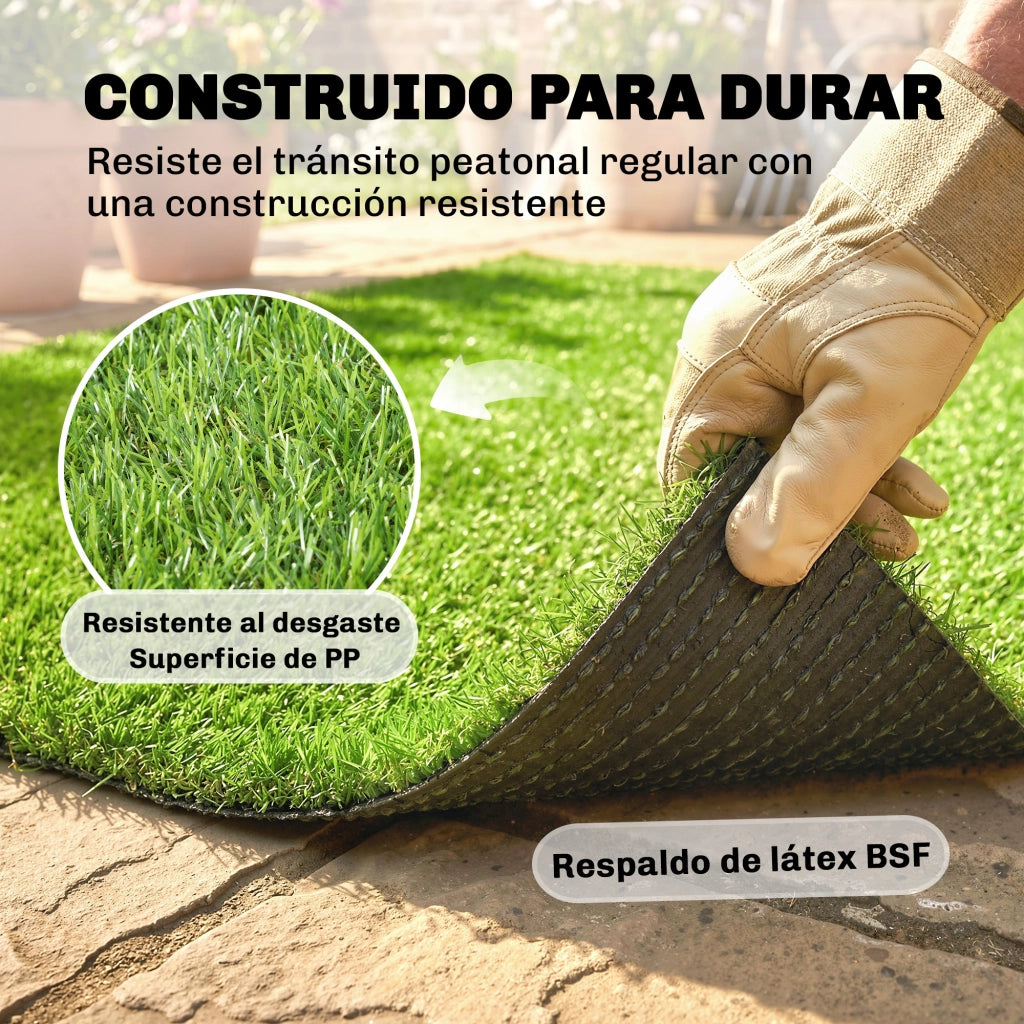 Tappeto Erba Sintetica per Giardino ¨C zephmum ¨C Verde 10mm 1x4m