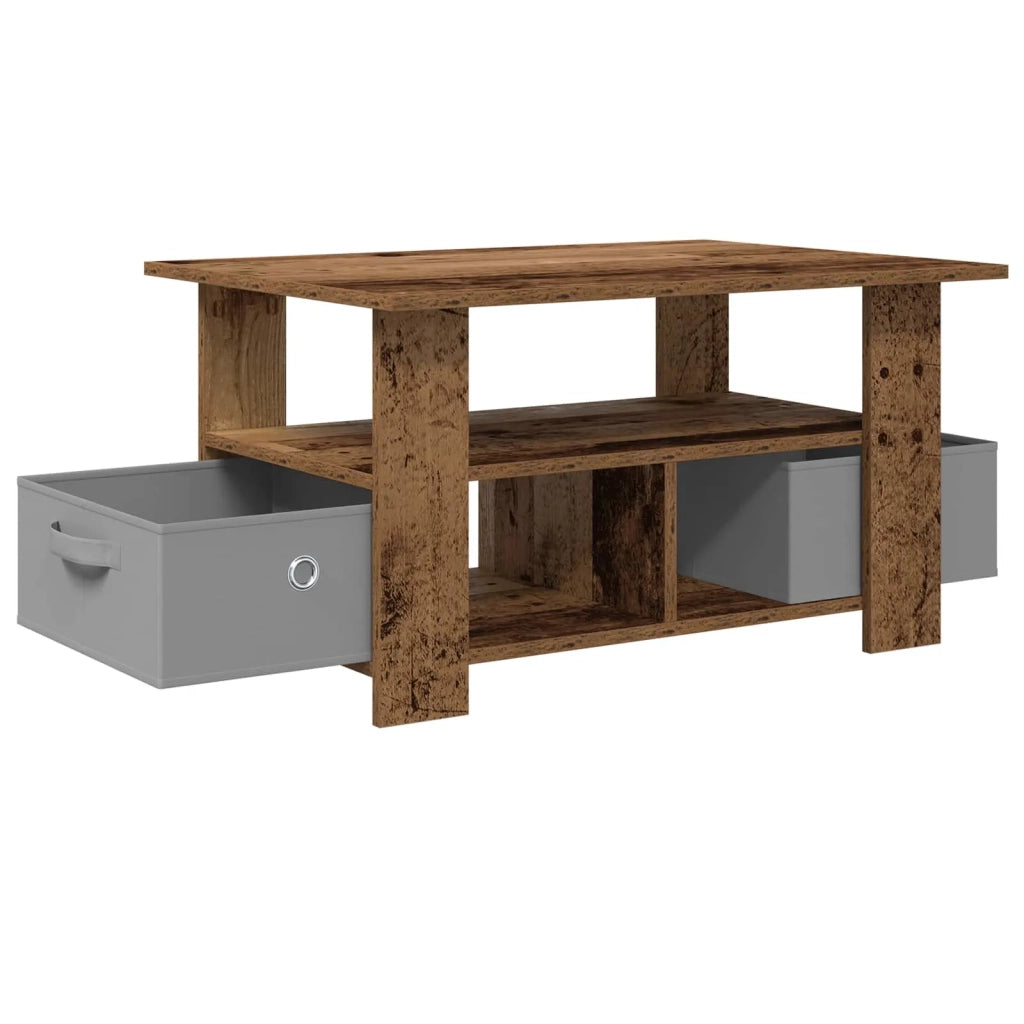 Tavolino da salotto con cassetto Legno vecchio 77 x 55 x 42 cm 8000418