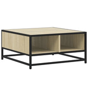Tavolino salotto | Tavolino da caff¨¨ | Tavolino da Soggiorno Sonoma 60,5x60,5x30 cm in Truciolato e Metallo