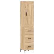 Credenza | Madia | Buffet da pranzo | Armadio da pranzo Rovere Sonoma 34,5x34x180 cm in Legno Multistrato