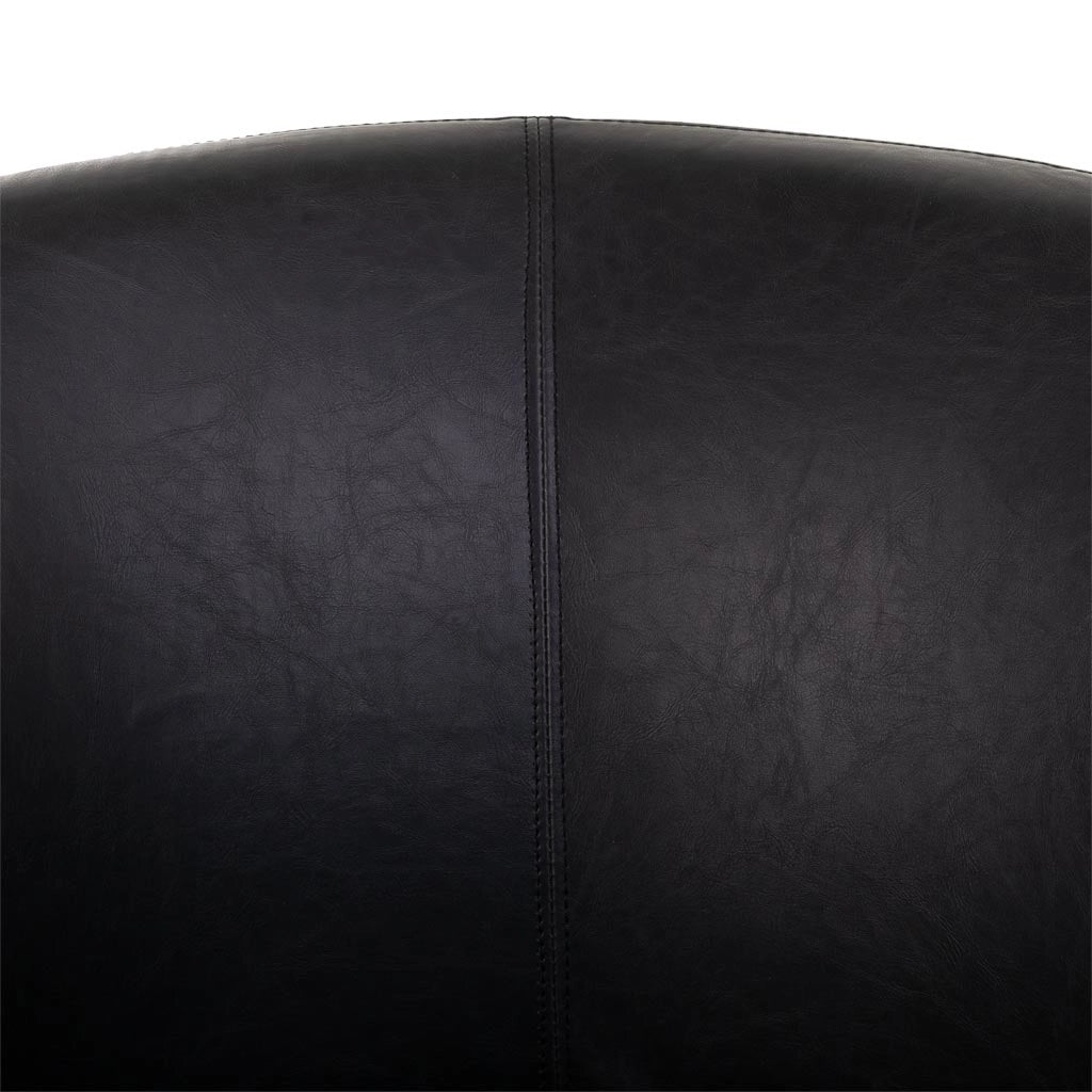 Poltrona in legno imbottita nera 62x60x82h
