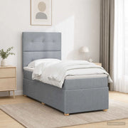 Letto box spring con materasso Grigio Chiaro 90 x 190 cm 3454284