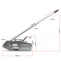 Paranco a fune max 3200kg fune 20m Ø16mm per sollevamento spostamento carichi