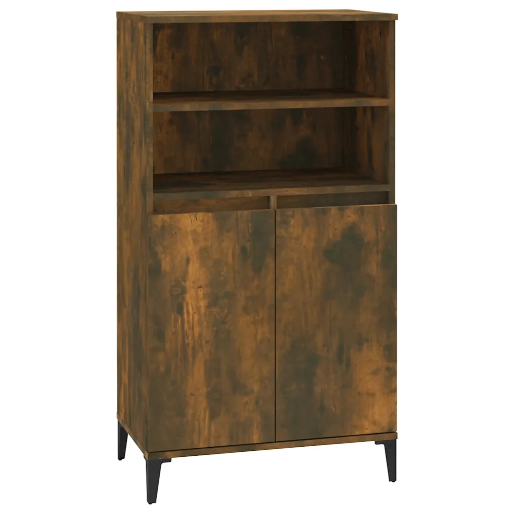 Credenza | Madia | Buffet da pranzo | Armadio da pranzo Rovere Fumo 60x36x110 cm in Legno Multistrato
