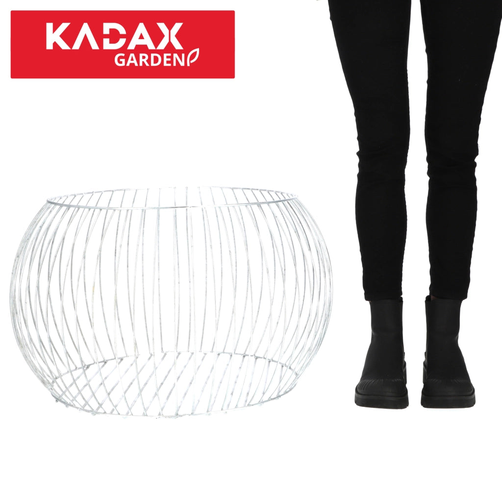 Gabbione da giardino KADAX in acciaio zincato, rotondo, 65 cm