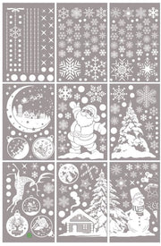Decorazioni per finestre per Natale 260 pezzi - Decorazione senza forare - Decorazione rimovibile - Materiale PP duraturo - Decorazione per Natale - Adatto per casa e negozi