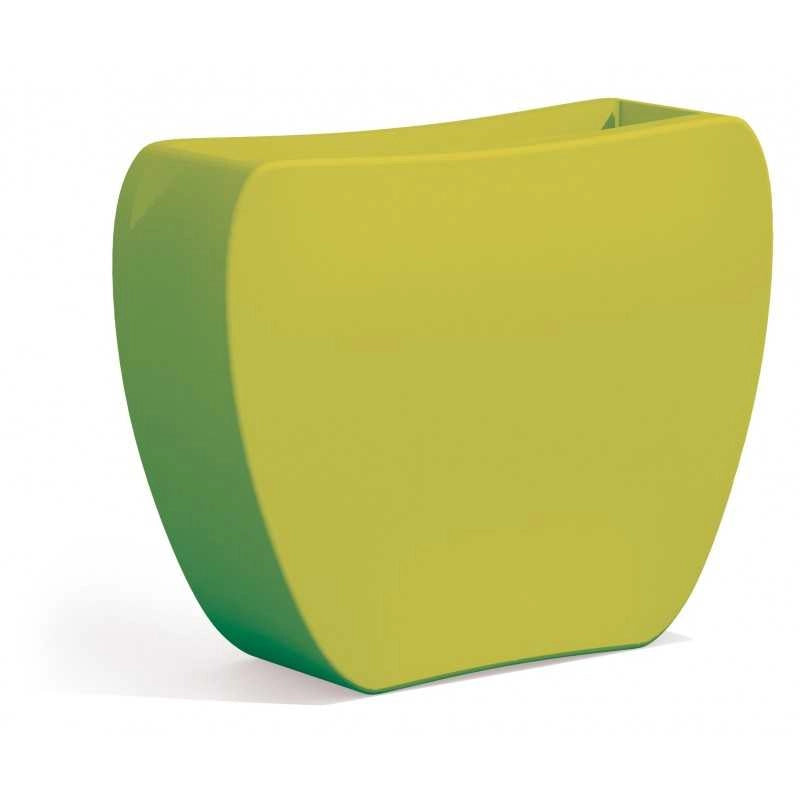 Vaso Fioriera moderna di design 100x31 H80 in polimero verde resistente per interno ed esterno - Made in Italy - Monacis