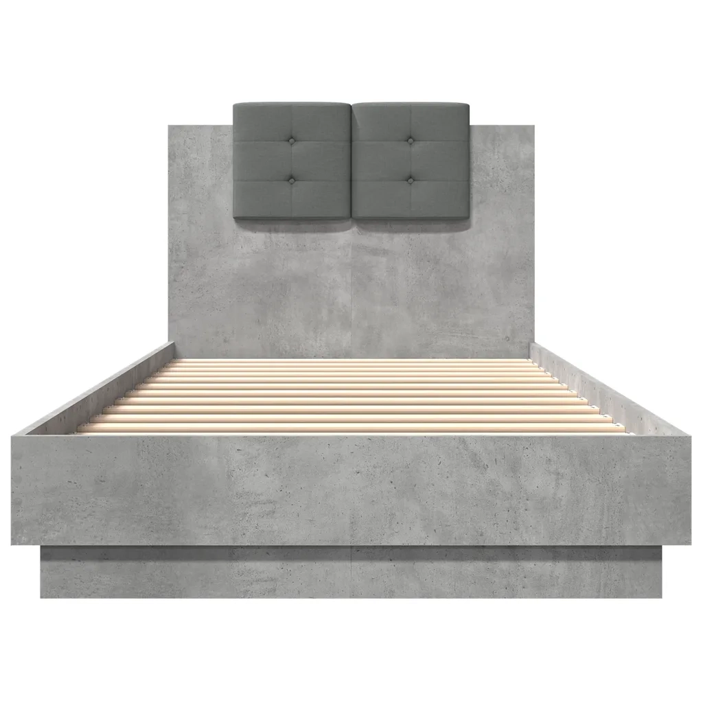 Giroletto Testiera Grigio Cemento 90x200 cm Legno Multistrato 3209943
