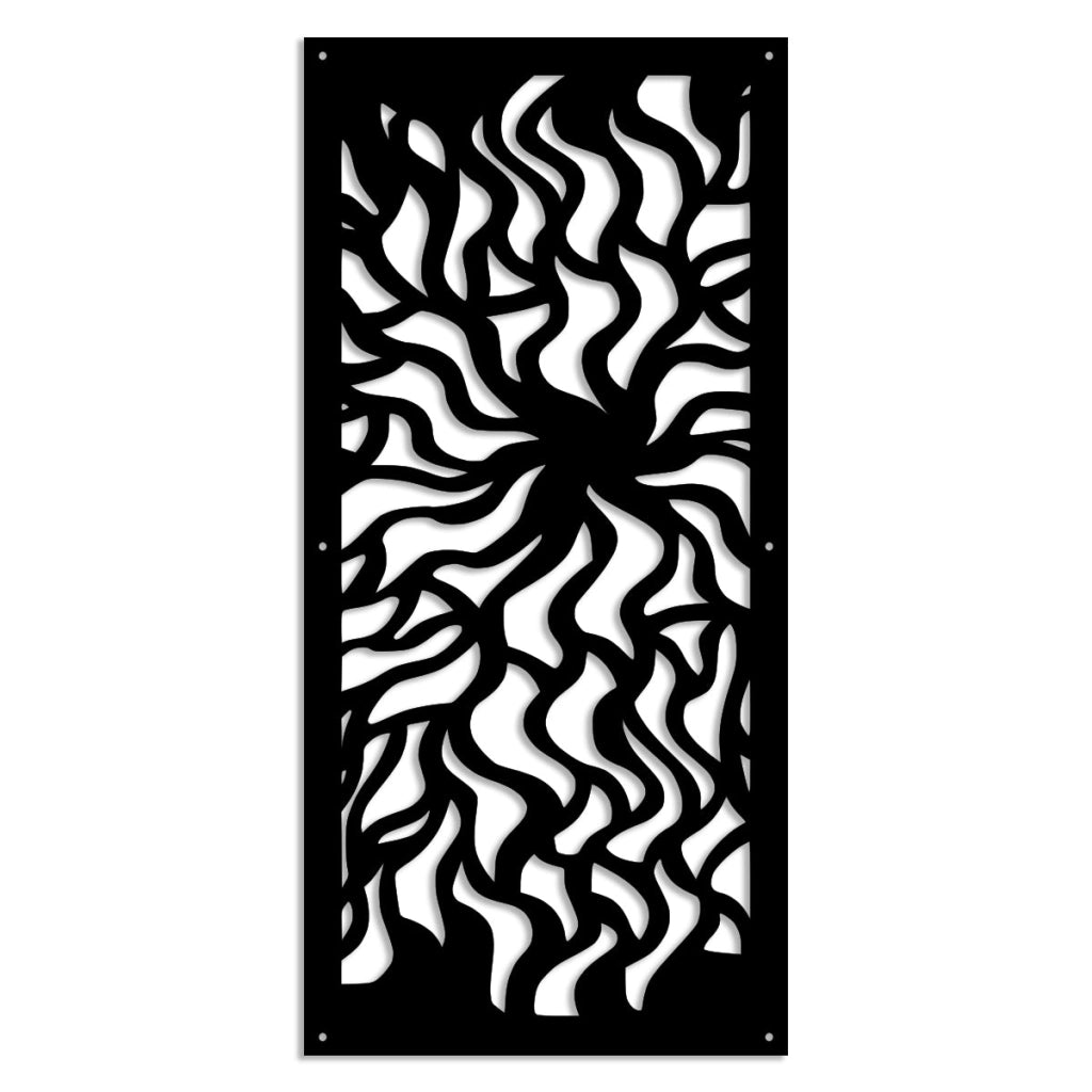 SPLASH - Pannello in PVC traforato - Parasole Colore: nero, Misura: 73x148 cm