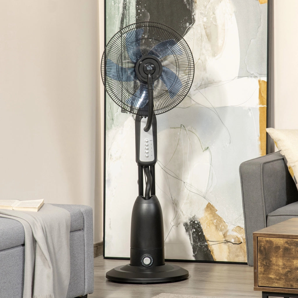 Ventilatore Nebulizzatore con Serbatoio ¨C Zephmum ¨C Grigio, Metallo e PE, 44.5x38.5x120 cm
