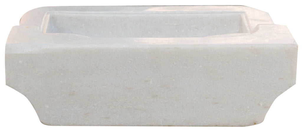 Biscottini Lavandino in marmo bianco L51xPR41xH15 cm Vasca realizzata completamente