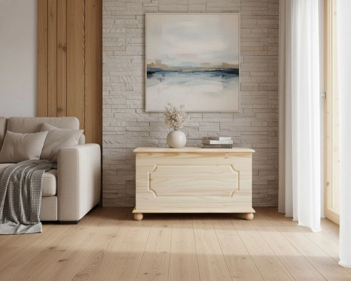 Tires, Cassapanca, 89x53x47h cm Marrone Naturale