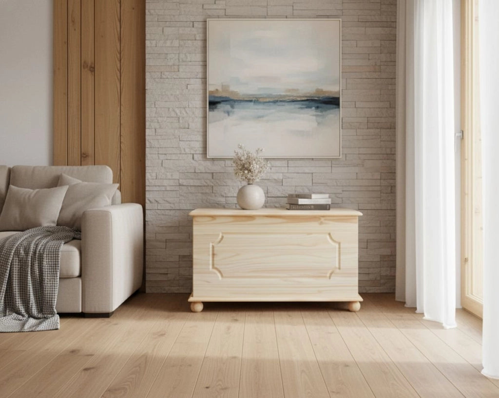 Tires, Cassapanca, 89x53x47h cm Marrone Naturale