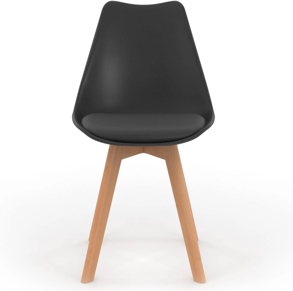 Set di 8 sedie scandinave SARA colore misto bianco x2, grigio chiaro x2, grigio scuro x2, nero x2