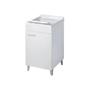 Mobile lavatoio per interni 45x50 cm bianco - vasca e asse in PP, sifone e troppopieno | Pratika