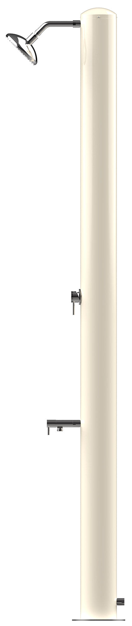 Doccia Solare da Giardino 28L Miscelatore e Lavapiedi Tevere B Bianco Perla