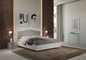 Letto Matrimoniale 160x200 cm con Rete Grace Tortora