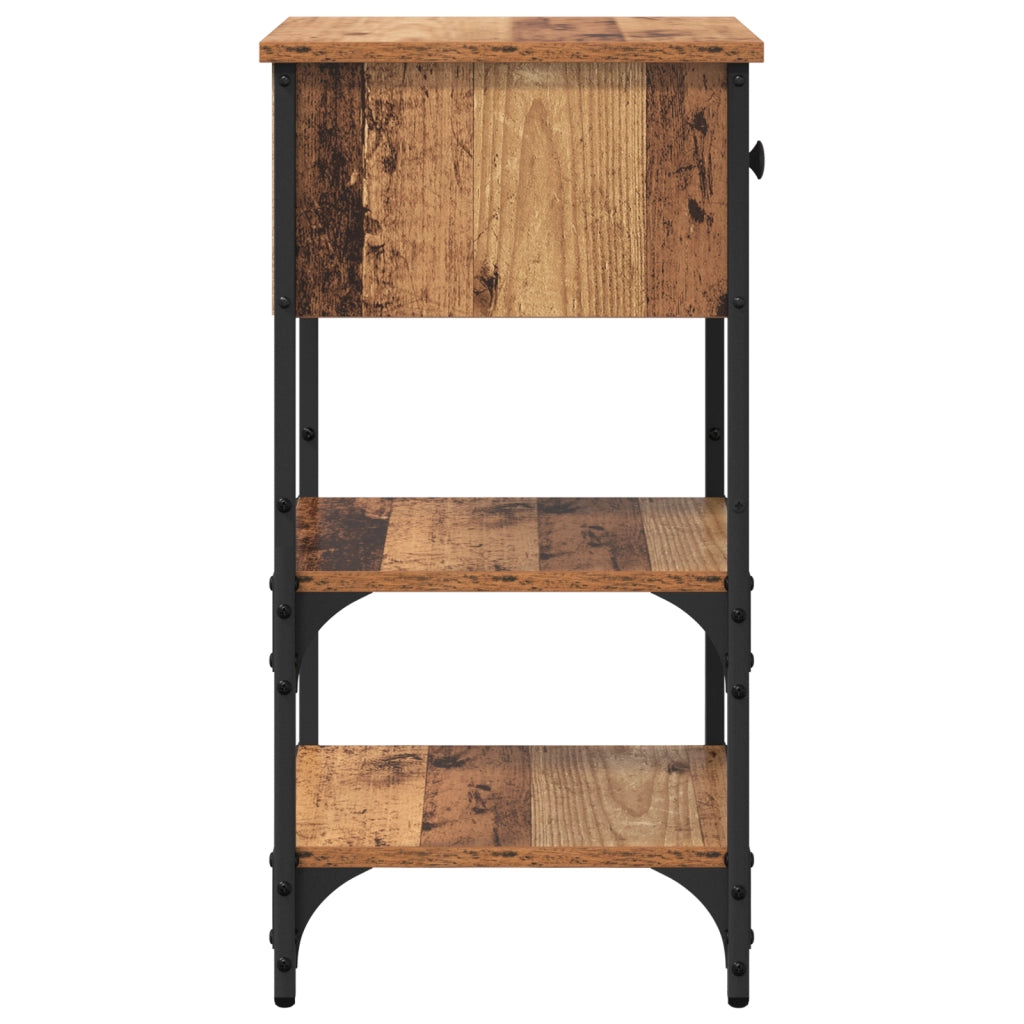 Comodini 2 pcs Legno Vecchio 34x36x70 cm Legno ingegnerizzato