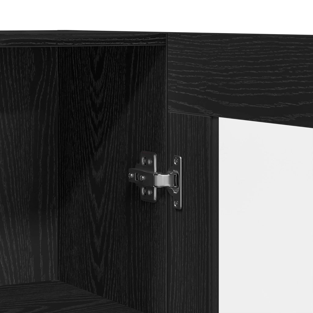 Armadi per libri  2 pz Nero Rovere 82,5x30,5x185 cm in legno ingegnerizzato