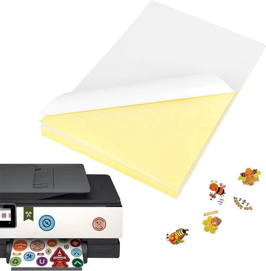 Papier adesivo per stampa A4, vinile autofissante per stampanti a getto d'inchiostro - 40 fogli