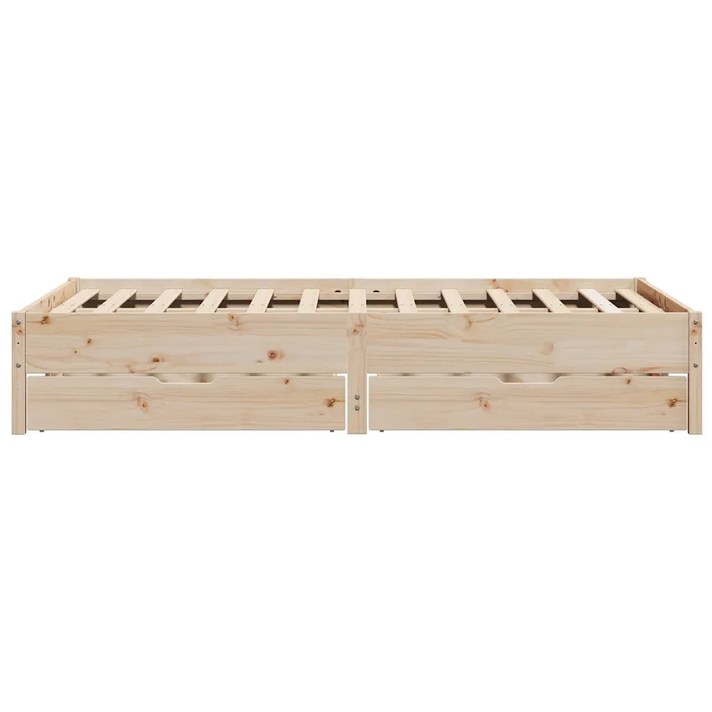Letto senza Materasso 120x200 cm in Legno Massello di Pino